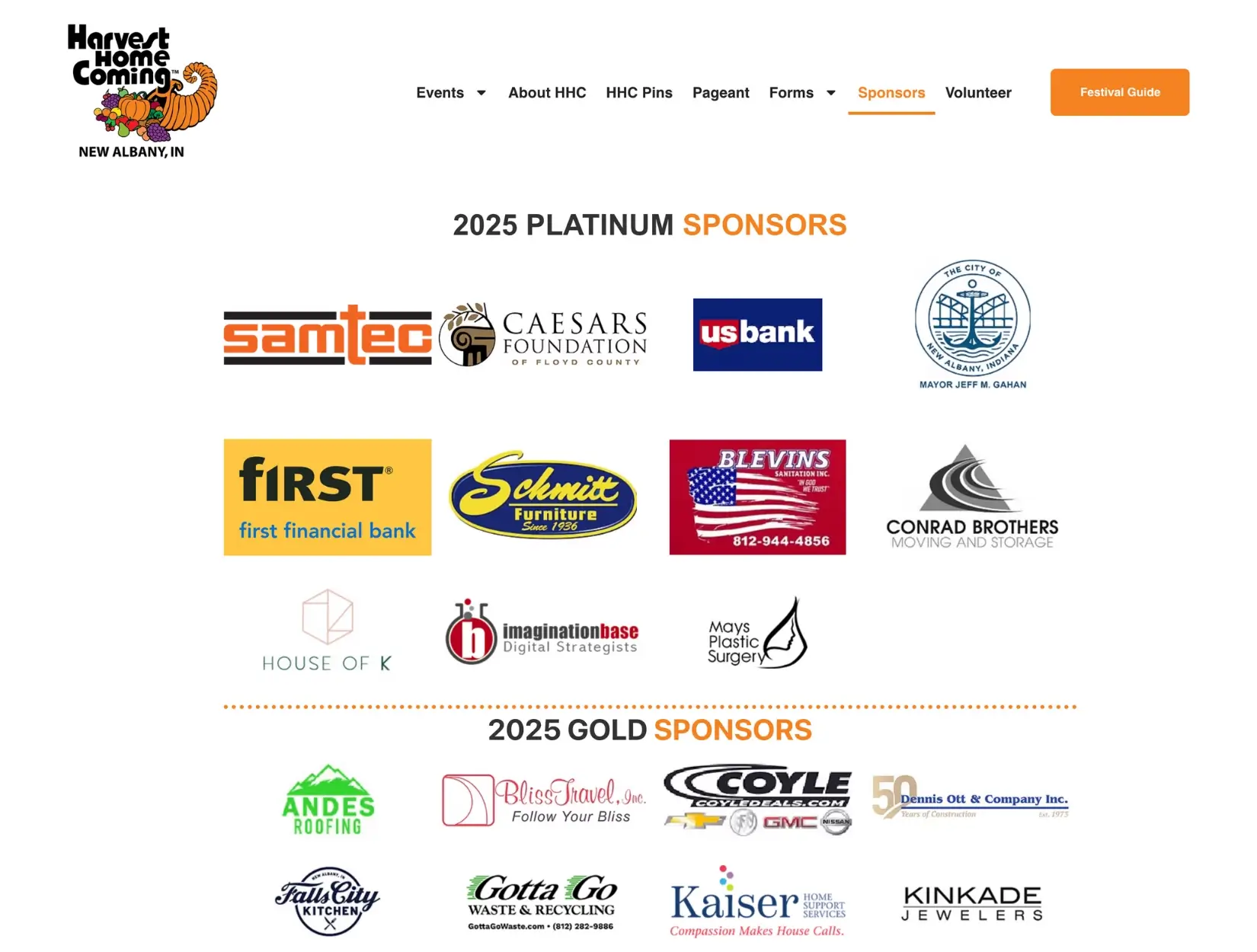 Become a Sponsor of Harvest Homecoming