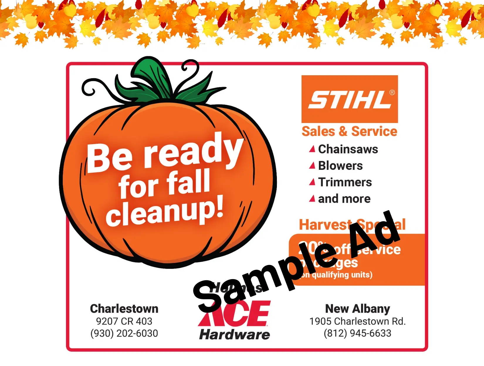 Support Harvest Homecoming with an ad in the Festival Guide